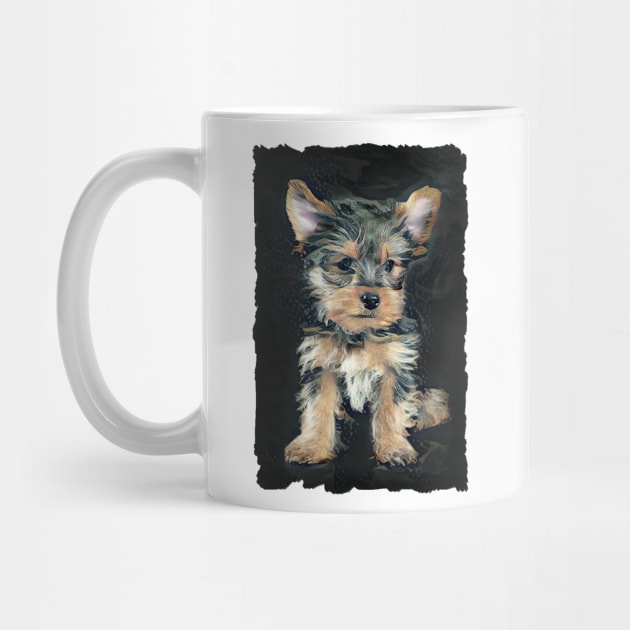 Yorkshire Terrier Puppy Digital Painting by PhotoArts